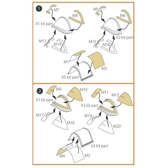 Culver PQ-14 (all versions) double-sided painting mask for CP kits,...