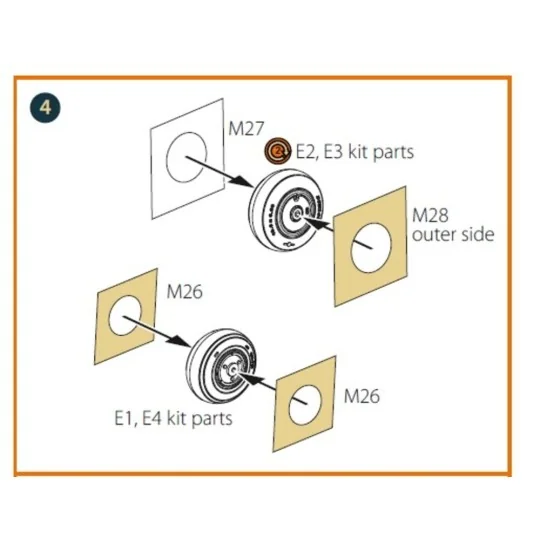 Gloster E28/39 Pioneer double-sided mask for CP kit CP4823, 1/48 - ...