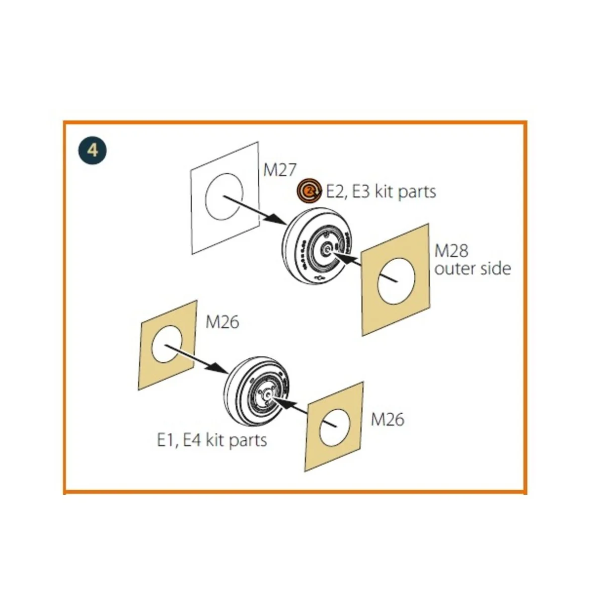 Gloster E28/39 Pioneer double-sided mask for CP kit CP4823, 1/48 - ...