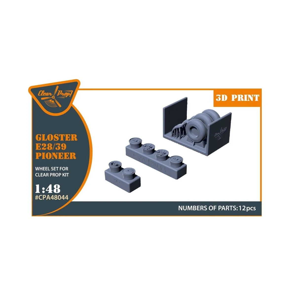 Gloster E28/39 Pioneer wheel set, 1/48 - Clear Prop Accessories CPA... Gloster E28/39 Pioneer wheel set, 1/48 - Clear Prop Accessories CPA...