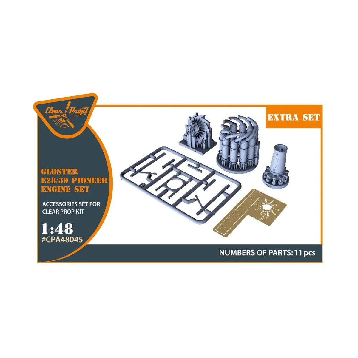 Gloster E28/39 Pioneer engine set for CP kits CP4823, 1/48 - Clear ...