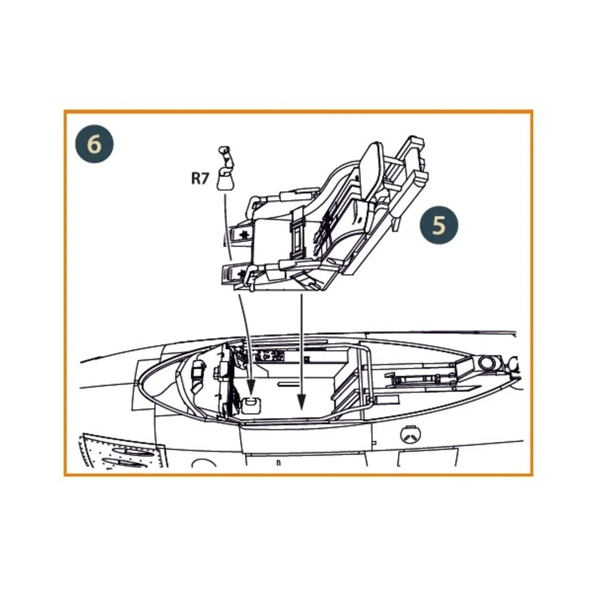 F-86A Ejection seat early for CP kits, 1/48 - Clear Prop Accessorie...
