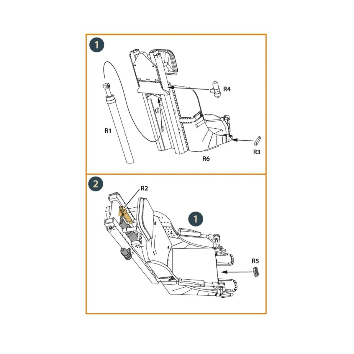 F-86A Ejection seat early for CP kits, 1/48 - Clear Prop Accessorie...