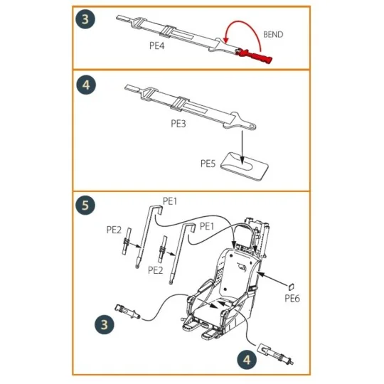 F-86A Ejection seat early for CP kits, 1/48 - Clear Prop Accessorie...
