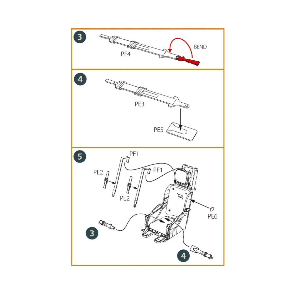 F-86A Ejection seat early for CP kits, 1/48 - Clear Prop Accessorie...