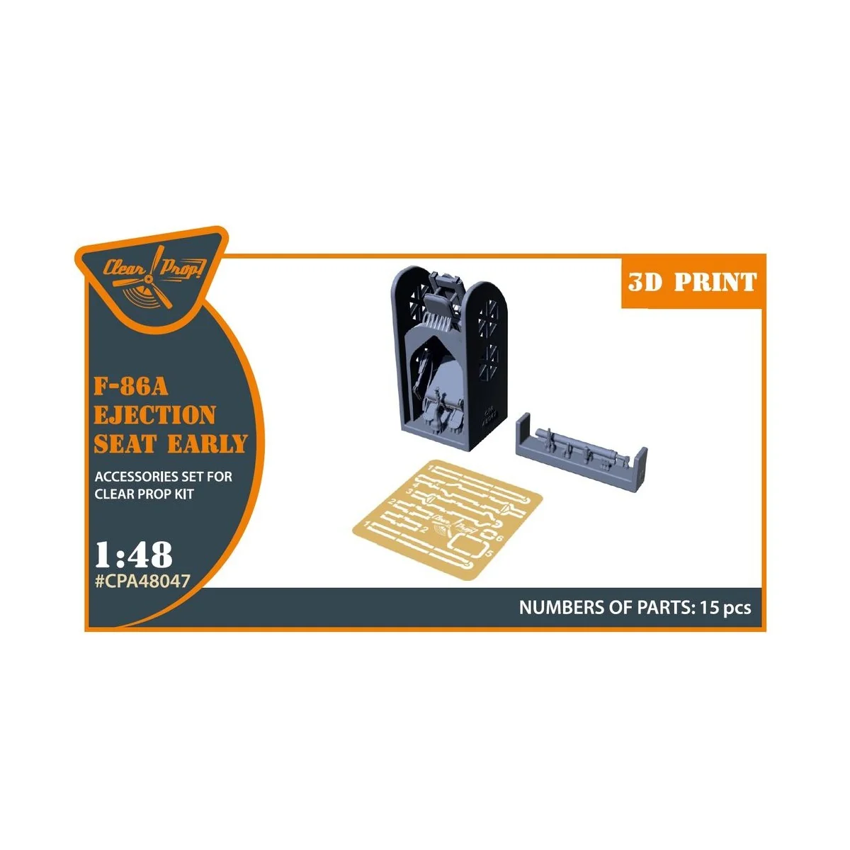 F-86A Ejection seat early for CP kits, 1/48 - Clear Prop Accessorie...