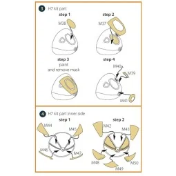 B-26B Marauder double-sided painting mask for ICM kit, 1/48 - Clear...