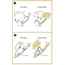 F-86A double-sided painting mask for CP kits, 1/48 - Clear Prop Acc...