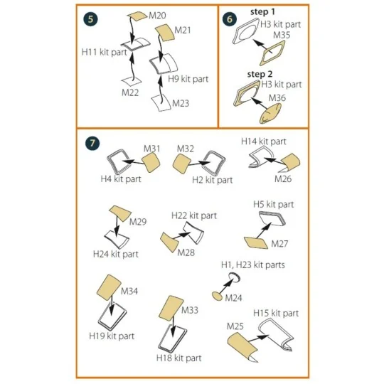 B-26B Marauder double-sided painting mask for ICM kit, 1/48 - Clear...