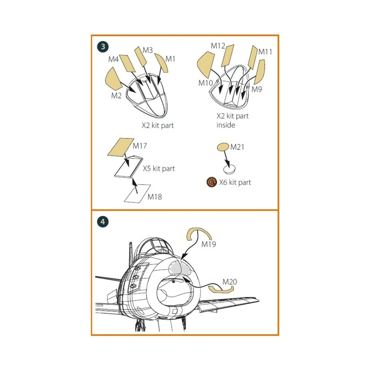 F-86A double-sided painting mask for CP kits, 1/48 - Clear Prop Acc... F-86A double-sided painting mask for CP kits, 1/48 - Clear Prop Acc...