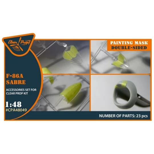 F-86A double-sided painting mask for CP kits, 1/48 - Clear Prop Acc... F-86A double-sided painting mask for CP kits, 1/48 - Clear Prop Acc...