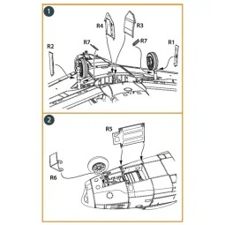 F-86A undercarriage covers for CP kits, 1/48 - Clear Prop Accessori...