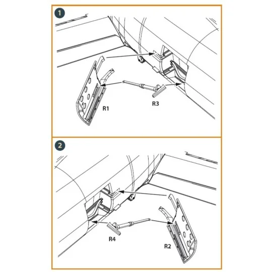 F-86A air brakes for CP kits, 1/48 - Clear Prop Accessories CPA48051 F-86A air brakes for CP kits, 1/48 - Clear Prop Accessories CPA48051