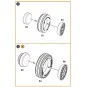 F-86A wheel set type 1 for CP kits, 1/48 - Clear Prop Accessories C...