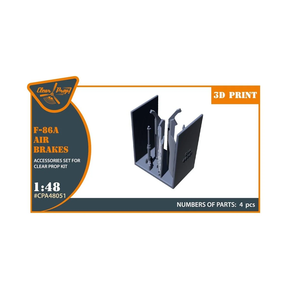 F-86A air brakes for CP kits, 1/48 - Clear Prop Accessories CPA48051 F-86A air brakes for CP kits, 1/48 - Clear Prop Accessories CPA48051