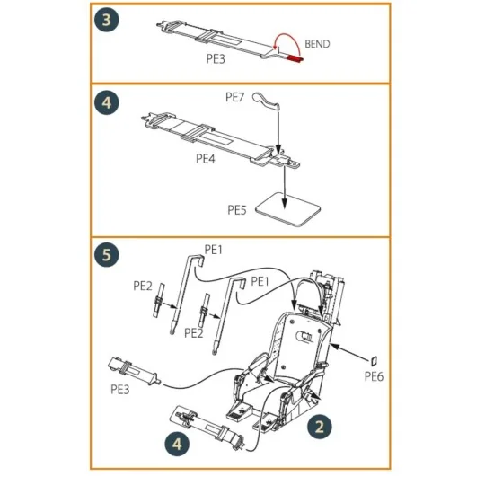 F-86A Ejection seat late for CP kits, 1/48 - Clear Prop Accessories...