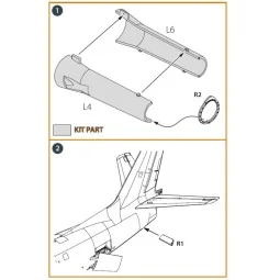 F-86A engine exhaust endface for CP kits, 1/48 - Clear Prop Accesso...