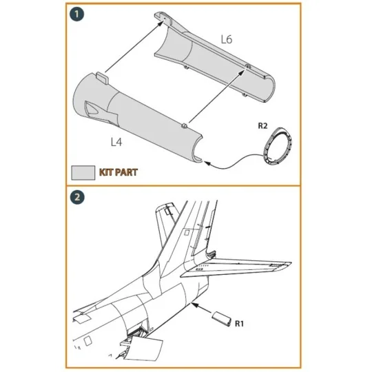 F-86A engine exhaust endface for CP kits, 1/48 - Clear Prop Accesso...