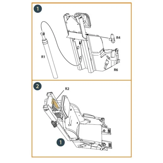 F-86A Ejection seat late for CP kits, 1/48 - Clear Prop Accessories...
