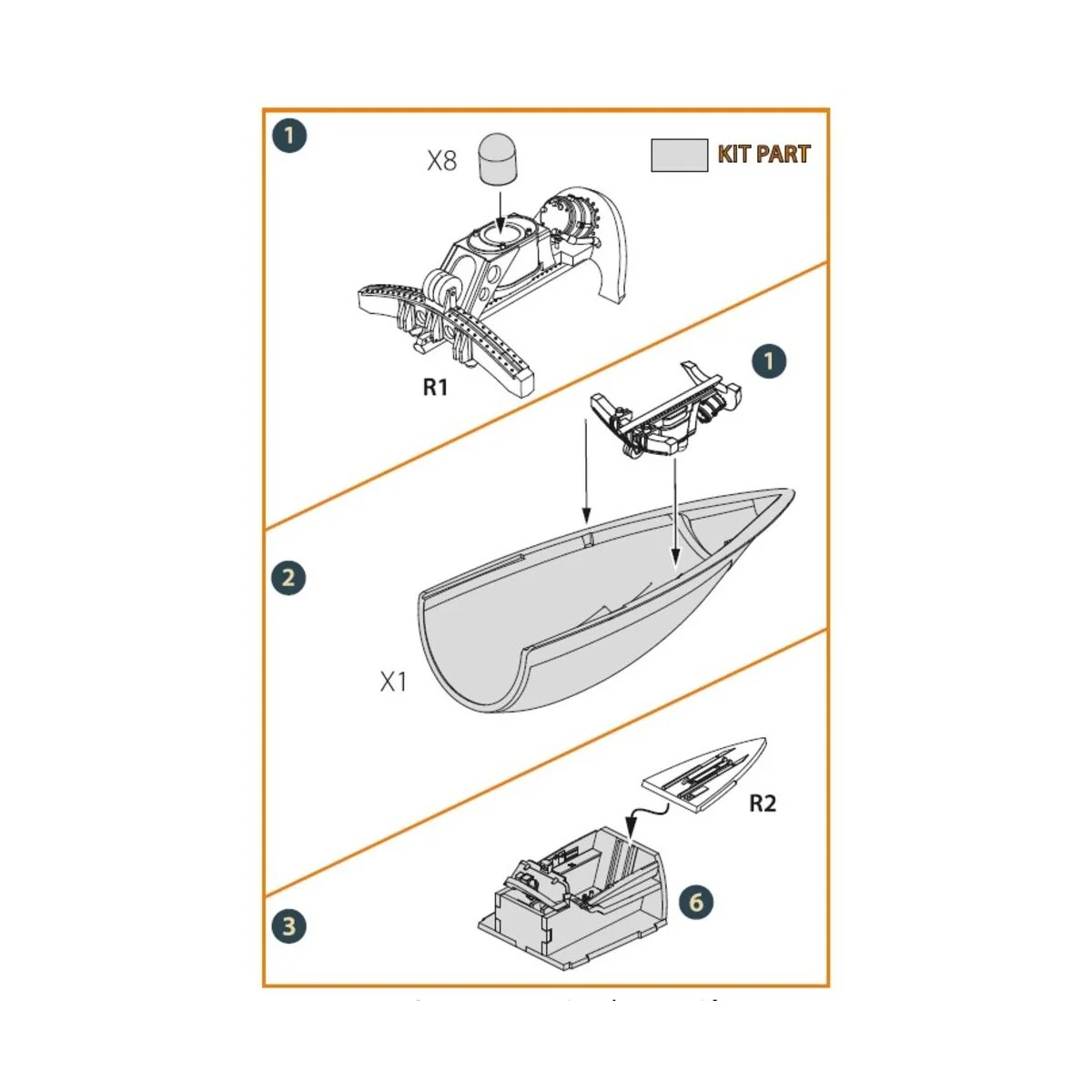 F-86A Canopy frame detailing set for CP kits, 1/48 - Clear Prop Acc...