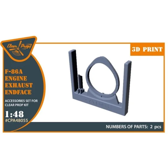 F-86A engine exhaust endface for CP kits, 1/48 - Clear Prop Accesso...
