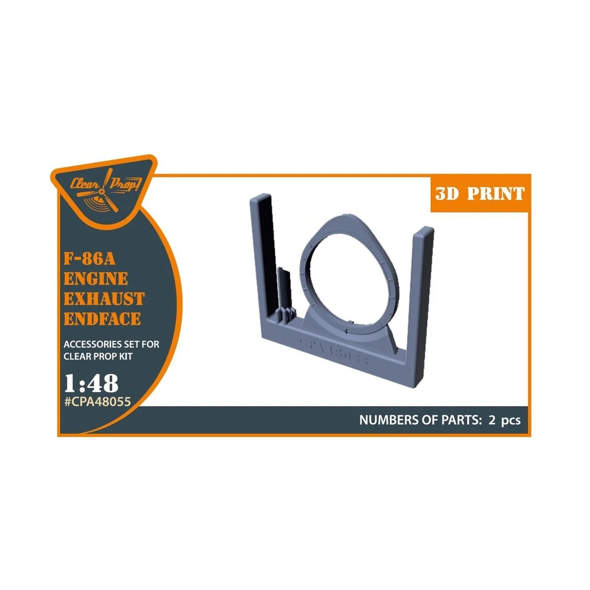 F-86A engine exhaust endface for CP kits, 1/48 - Clear Prop Accesso...