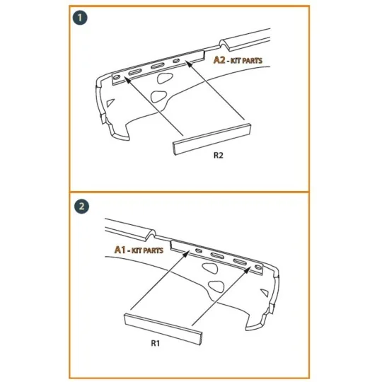 Morane-Saulnier exhausts for Dora Wings kit, 1/48 - Clear Prop Acce...