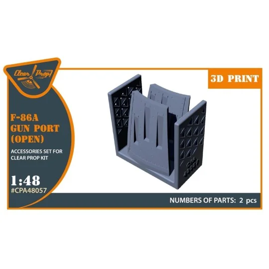 F-86A gun port (open) for CP kits, 1/48 - Clear Prop Accessories CP...
