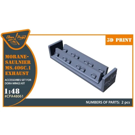 Morane-Saulnier exhausts for Dora Wings kit, 1/48 - Clear Prop Acce...