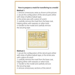 F-86A pre-cut patterns for numbers and lettering painting mask for ...