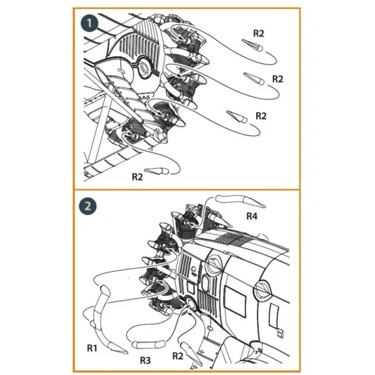 F4B-4 exhausts for CP kits, 1/48 - Clear Prop Accessories CPA48073 F4B-4 exhausts for CP kits, 1/48 - Clear Prop Accessories CPA48073