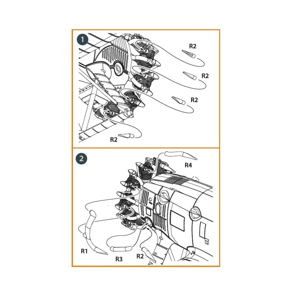 F4B-4 exhausts for CP kits, 1/48 - Clear Prop Accessories CPA48073 F4B-4 exhausts for CP kits, 1/48 - Clear Prop Accessories CPA48073