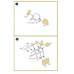 Hawk H-75M painting mask for CP kit CP4806, 1/48 - Clear Prop Acces...