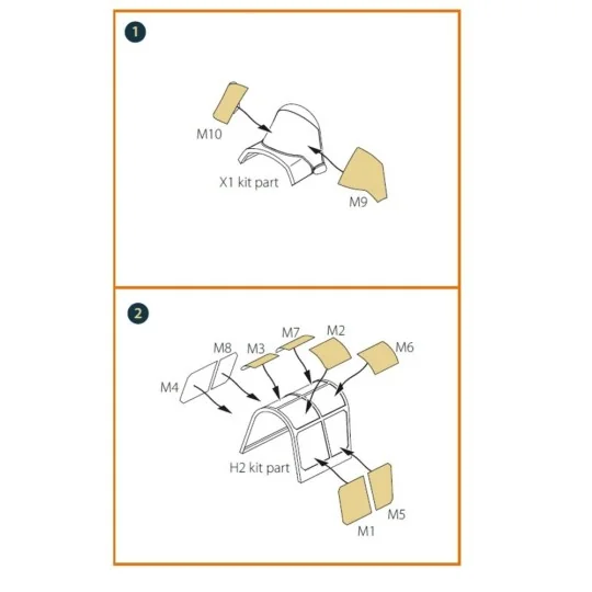 Hawk H-75M painting mask for CP kit CP4806, 1/48 - Clear Prop Acces...