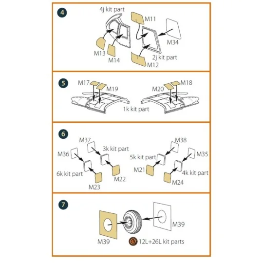 H-19 Chickasaw double-sided painting mask for AMP kit, 1/48 - Clear...