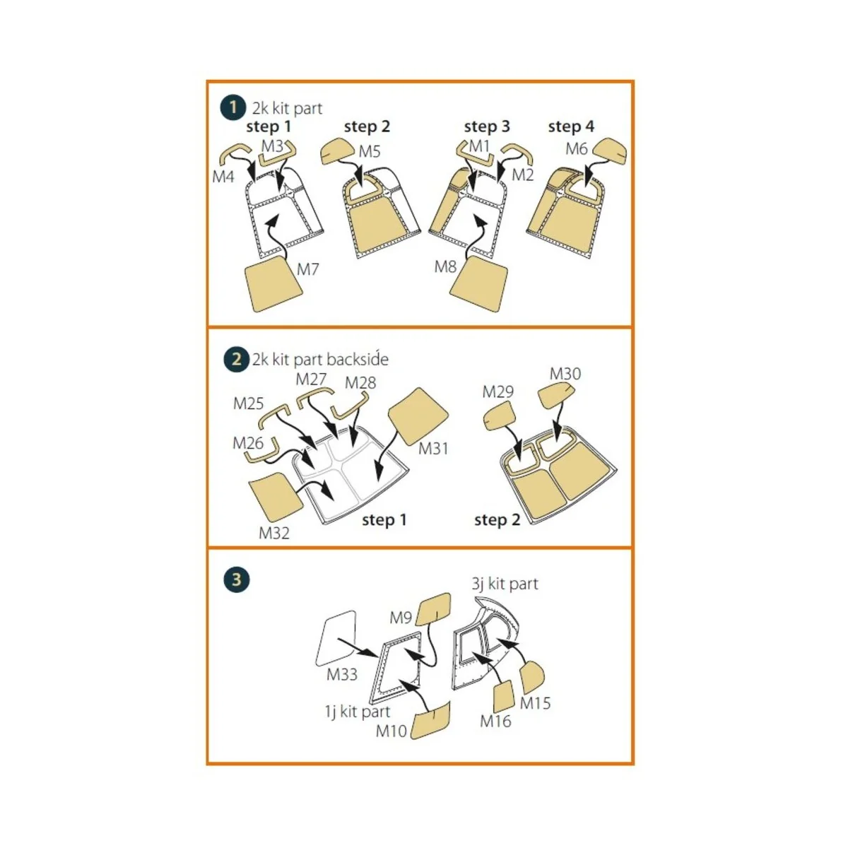 H-19 Chickasaw double-sided painting mask for AMP kit, 1/48 - Clear...