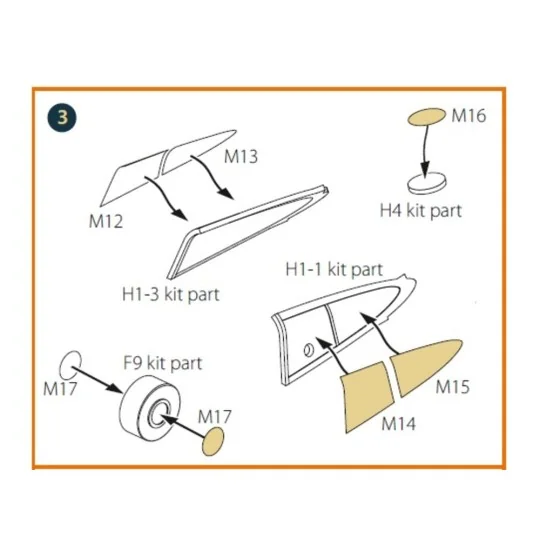 Hawk H-75M painting mask for CP kit CP4806, 1/48 - Clear Prop Acces...
