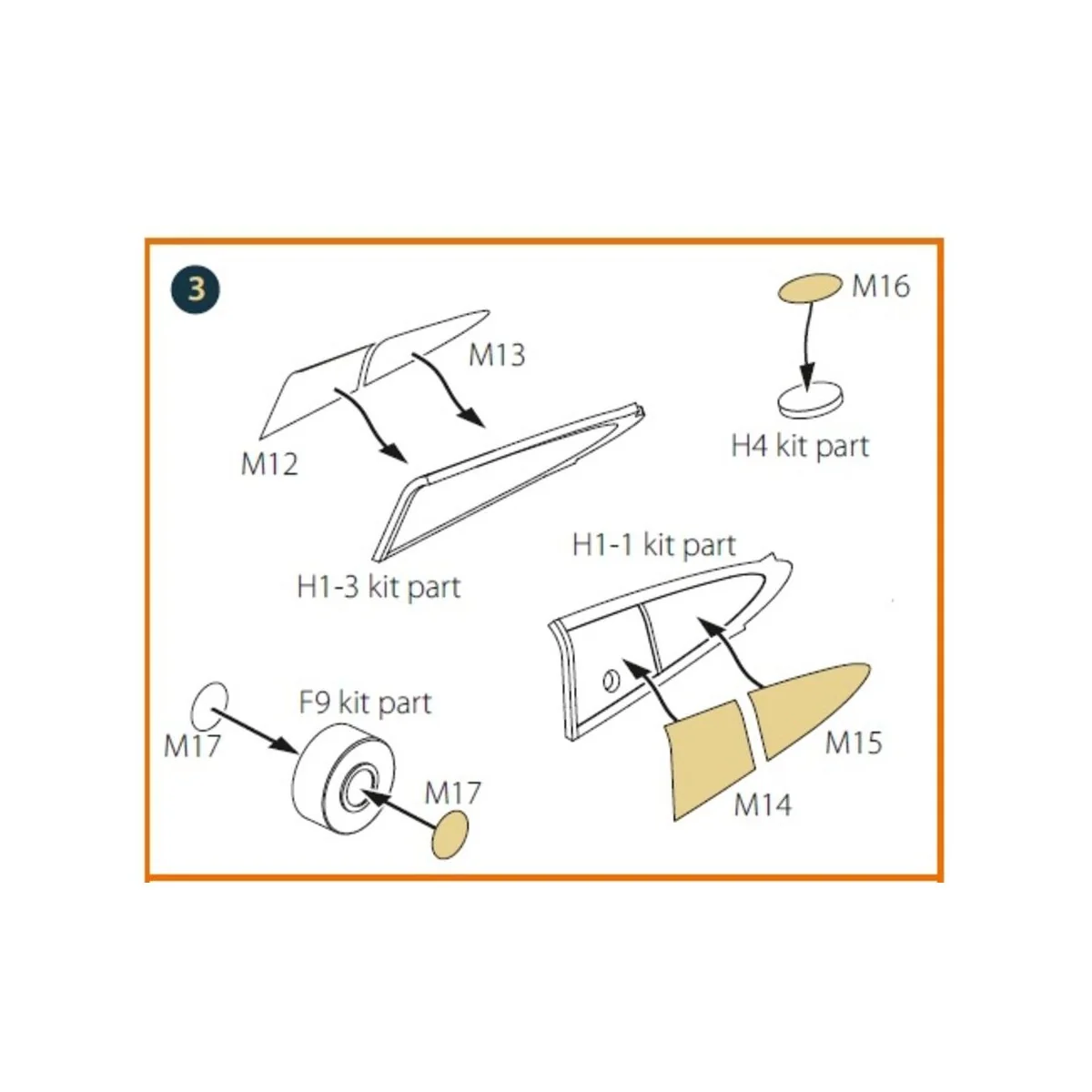 Hawk H-75M painting mask for CP kit CP4806, 1/48 - Clear Prop Acces...