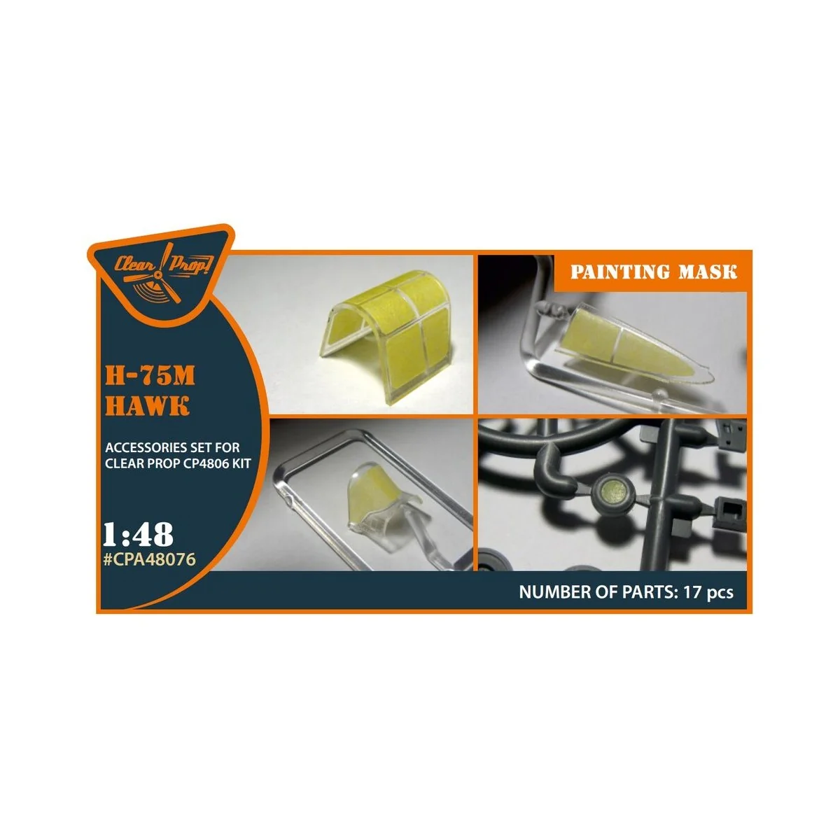 Hawk H-75M painting mask for CP kit CP4806, 1/48 - Clear Prop Acces...