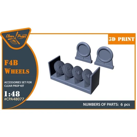 F4B Wheels set for CP kits, 1/48 - Clear Prop Accessories CPA48077