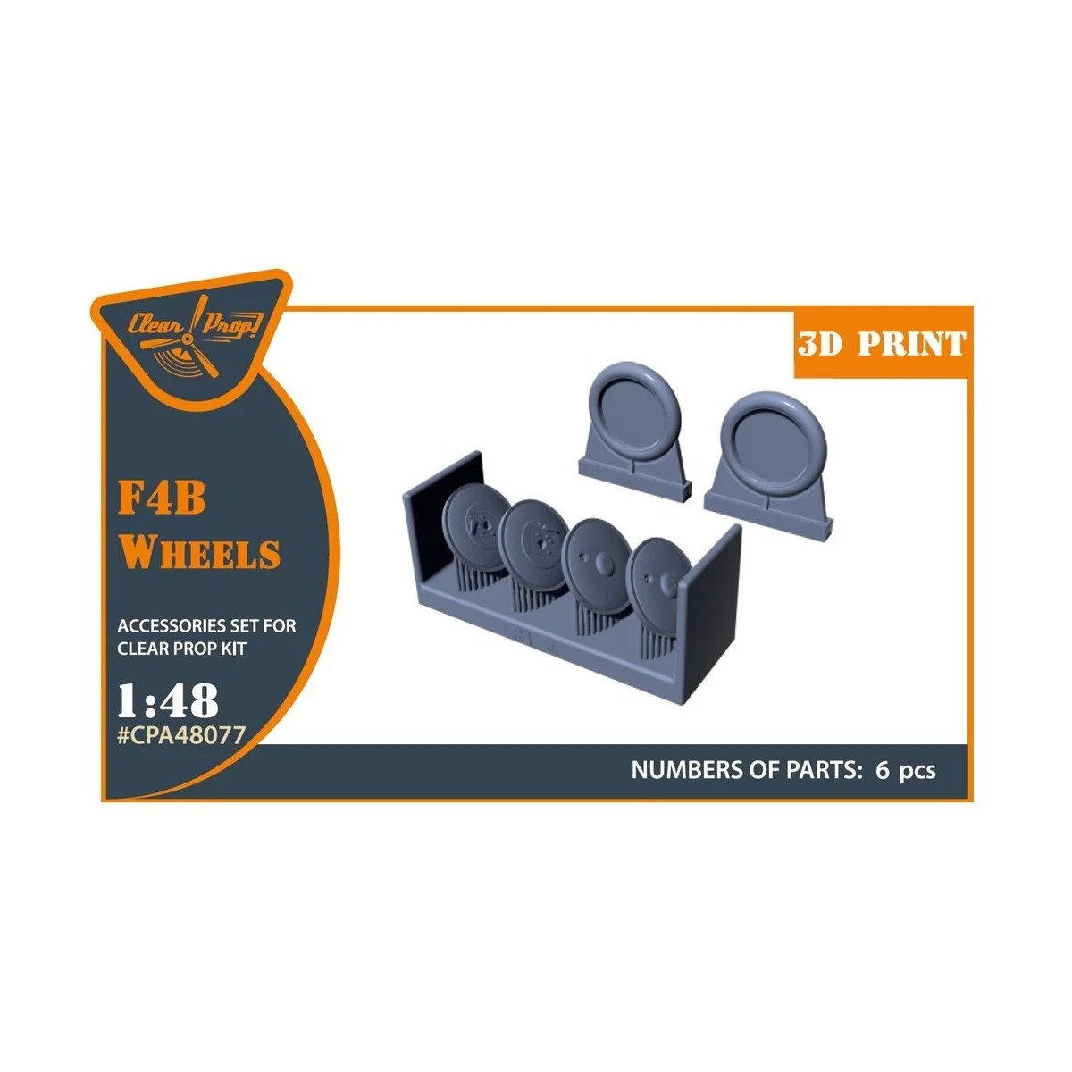 F4B Wheels set for CP kits, 1/48 - Clear Prop Accessories CPA48077