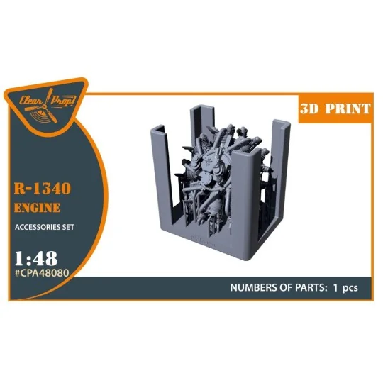 R-1340 Engine, 1/48 - Clear Prop Accessories CPA48080 R-1340 Engine, 1/48 - Clear Prop Accessories CPA48080