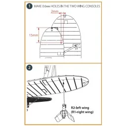 F4B Whaley Mk.I Flare brackets for CP kits, 1/48 - Clear Prop Acces...