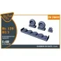 Hs 129B2/3 Wheels set (weighted) for Takom kit, 1/48 - Clear Prop A...