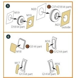UH-60A, MH-60L painting mask for ICM kit, 1/48 - Clear Prop Accesso...