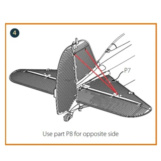 F4B-3/4 Strubs for CP kits, 1/48 - Clear Prop Accessories CPA48094