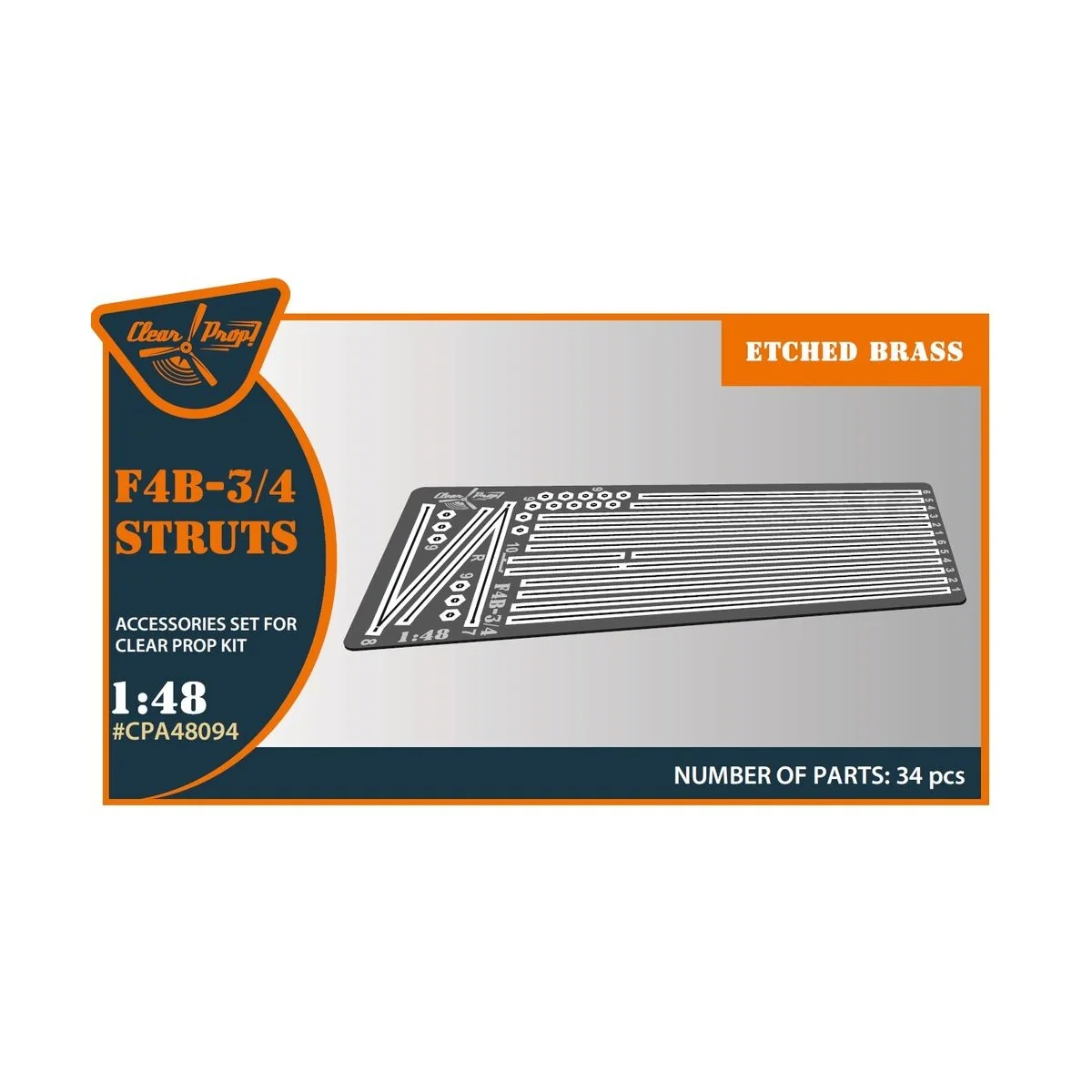 F4B-3/4 Strubs for CP kits, 1/48 - Clear Prop Accessories CPA48094