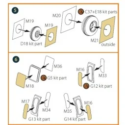 UH-60A, MH-60L double-sided painting mask for ICM kit, 1/48 - Clear...
