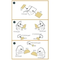 DHC-2 Beaver painting mask for Dora Wings kit, 1/48 - Clear Prop Ac...