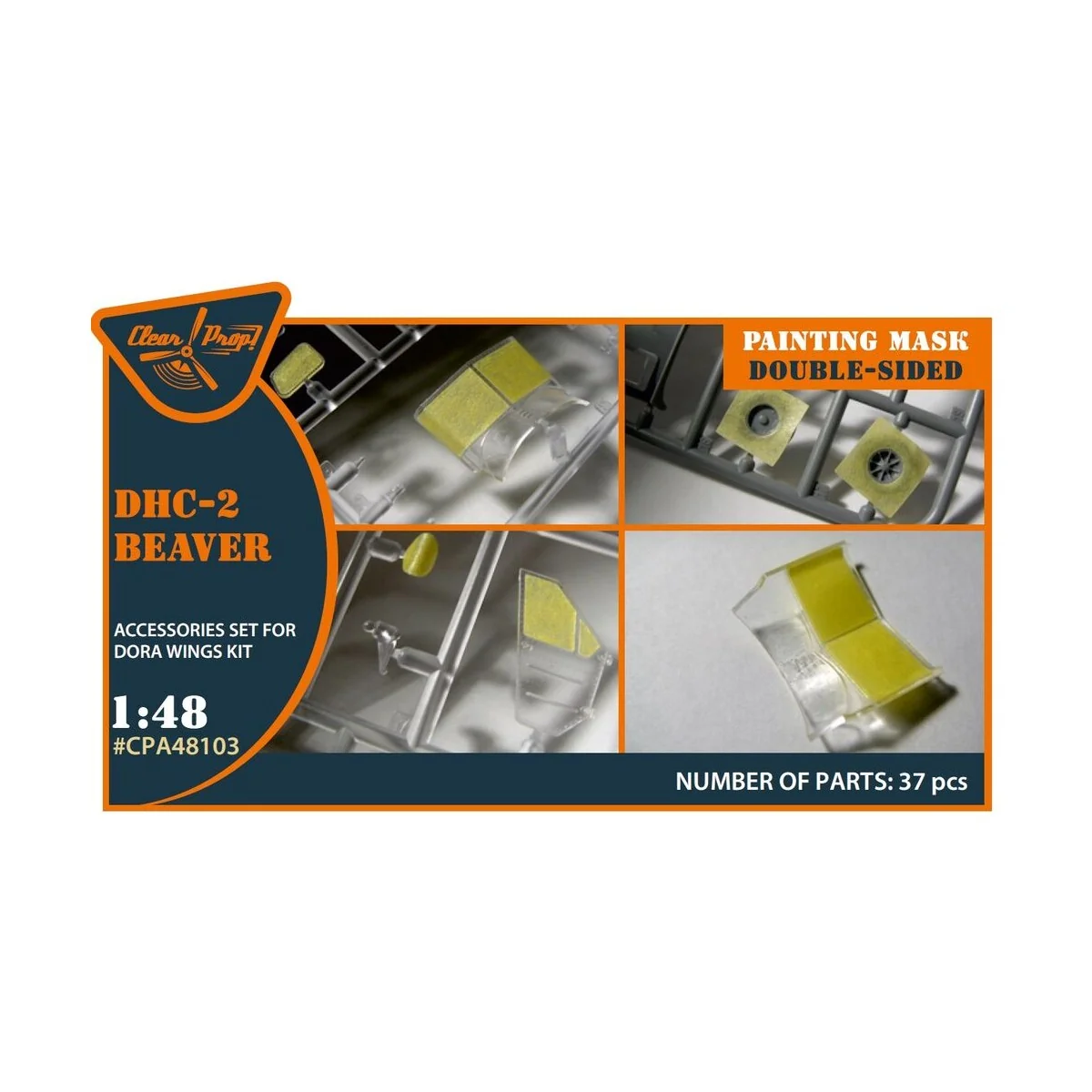 DHC-2 Beaver double-sided painting mask for Dora Wings kit, 1/48 - ...